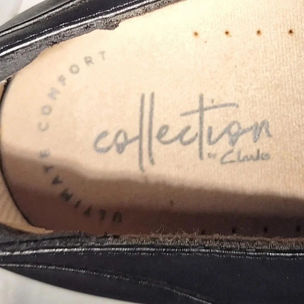 Clarks Collection Ultimate Comfort Emslie Lulin Pump Black Mary Jane Heel Sz 10 - Picture 3 of 8